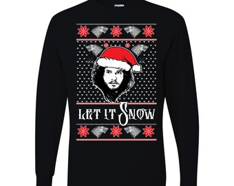 T-shirt graphique de Noël laid, laissez-le neiger