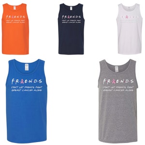 Don&#39;t let friends fight breast cancer alone breast cancer awareness graphic mens tank top