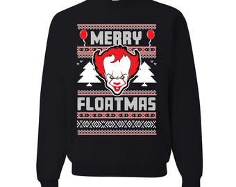 Merry Floatmas Clown Ugly Christmas Sweater