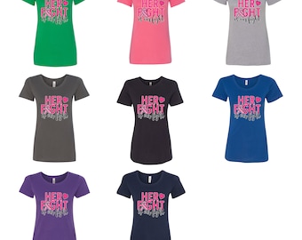 Fighter breast cancer survivor breast cancer awareness graphic womens t-shirts fit