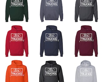 Ford Logo Truck Officially Licensed Mens Hoodies