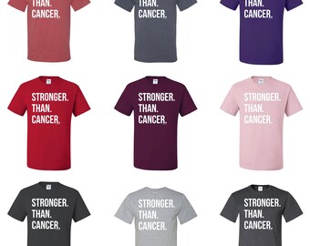 Stronger than cancer breast cancer awareness survivor mens crew neck