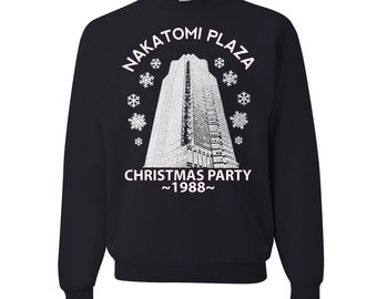 Ugly Christmas Sweater Nakatomi Plaza Christmas Party 1988 Classic Mens Crew Neck