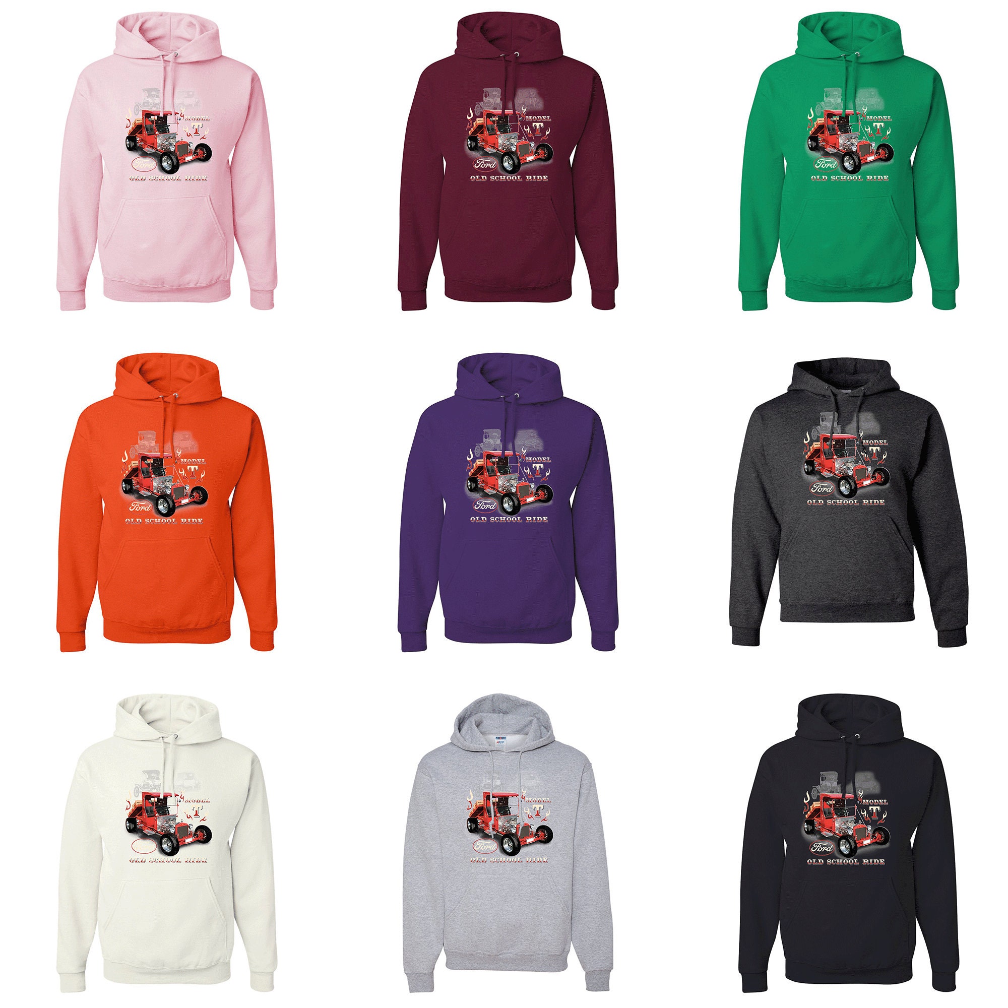 Ford old school ride classic vintage cars and trucks model t roadster 1923 graphic mens hoodies
