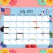 July 2021 Calendar, Cute, Summer Berry Printable Summer Design, Wall ...