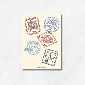 Passeport médical - Timbre médical - Carte postale