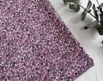 Purple and Pink Ditsy Floral Baby Muslin Square for Baby Girl, Newborn Girl Pink Flower Soft Muslin Cloth, New Mum Gift for Girl Baby Shower