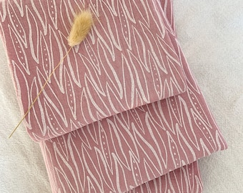 Handmade Pink Wave Swaddle Blanket – 100% Cotton Baby Receiving Blanket