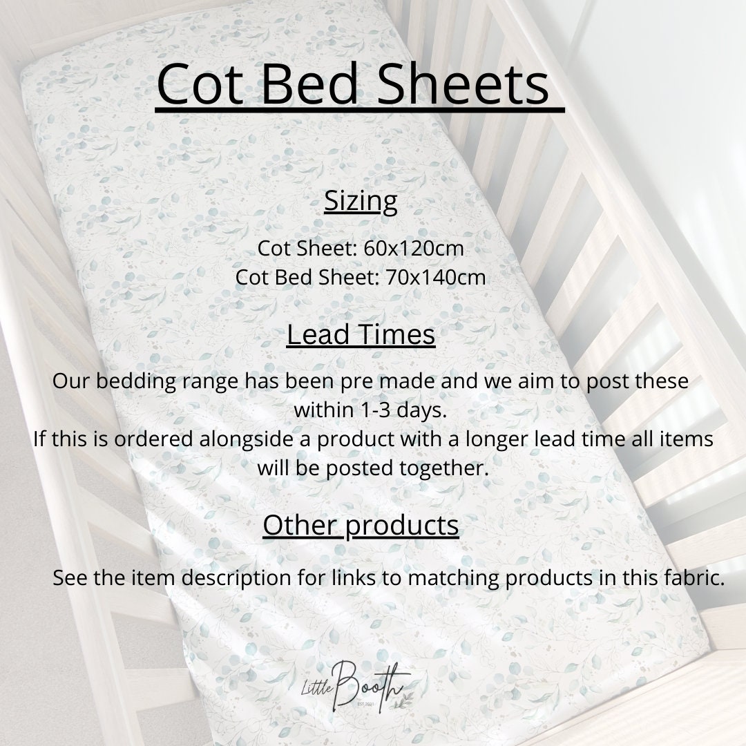 Pink Ditsy Floral Print Cot and Cot Bed Fitted Sheet for Girl, Pink