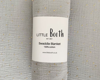 Large neutral swaddle blanket - Baby swaddle blanket - Baby shower gifts - Coming home swaddle blanket for baby - Newborn receiving blanket