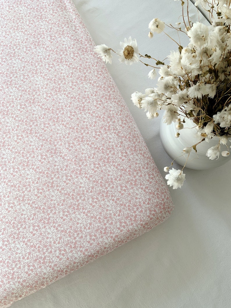 Pink Ditsy Floral Print Cot and Cot Bed Fitted Sheet for Girl Etsy