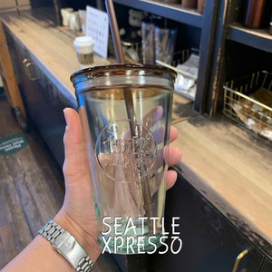 The First Starbucks Pike Place 1912 Recycled Glass Cold Cup