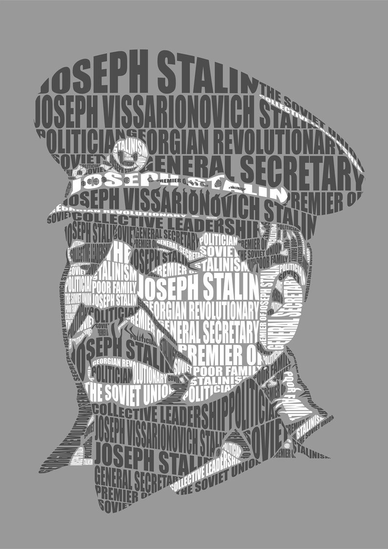Vector Calligrams Joseph Stalin Vector Calligram Design Pop Culture Illustration in EPS ...