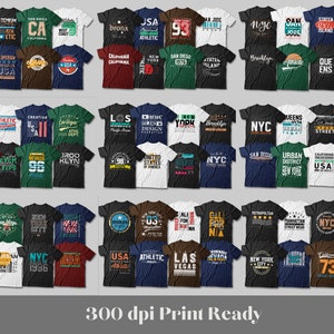 American Cities Vektor Bundle - SVG EPS & JPG Illustration - T-Shirt Tasse druckbare Designdateien - Sticker Druckdatei 175+ einzigartige Bilder