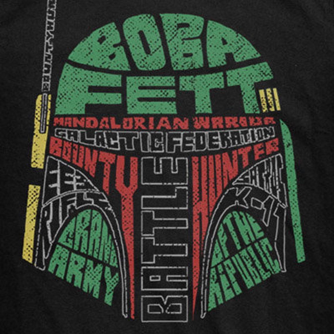 Boba Fett Vector Calligram Design Pop Culture Illustration | Etsy