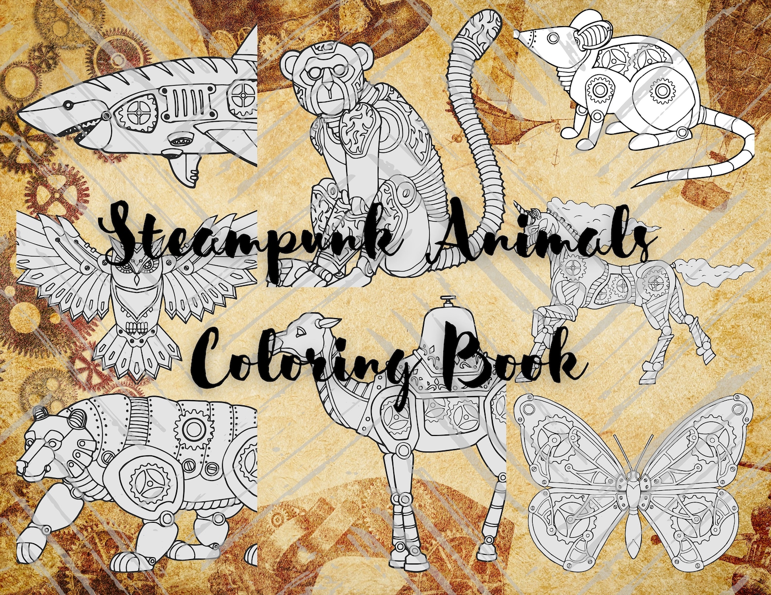 Animal Coloring Pages 28 Unique Animals Mechanical Animals PDF JPG With