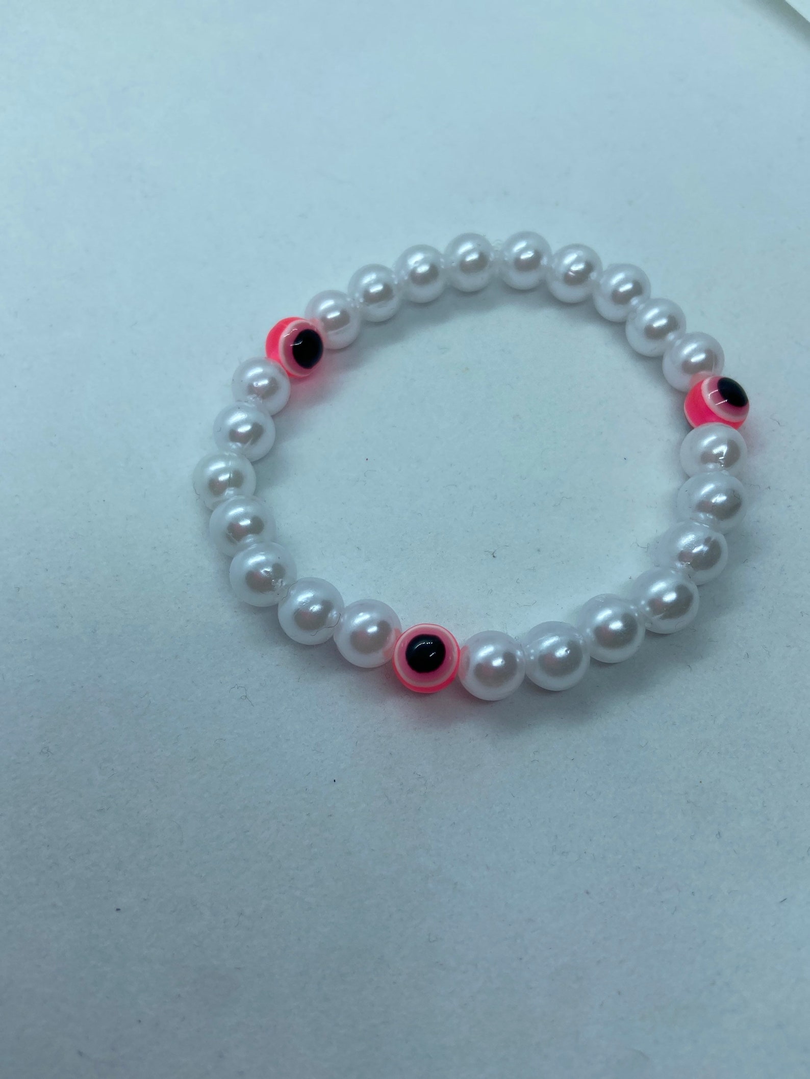 Pink evil eye bracelet Clearance