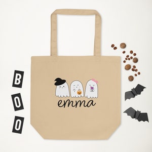 Personalized Trick or Treat Bag Halloween Candy Bag Custom Trick or Treat Bag Halloween Tote Bag Trick or Treat Tote Custom Halloween Bag