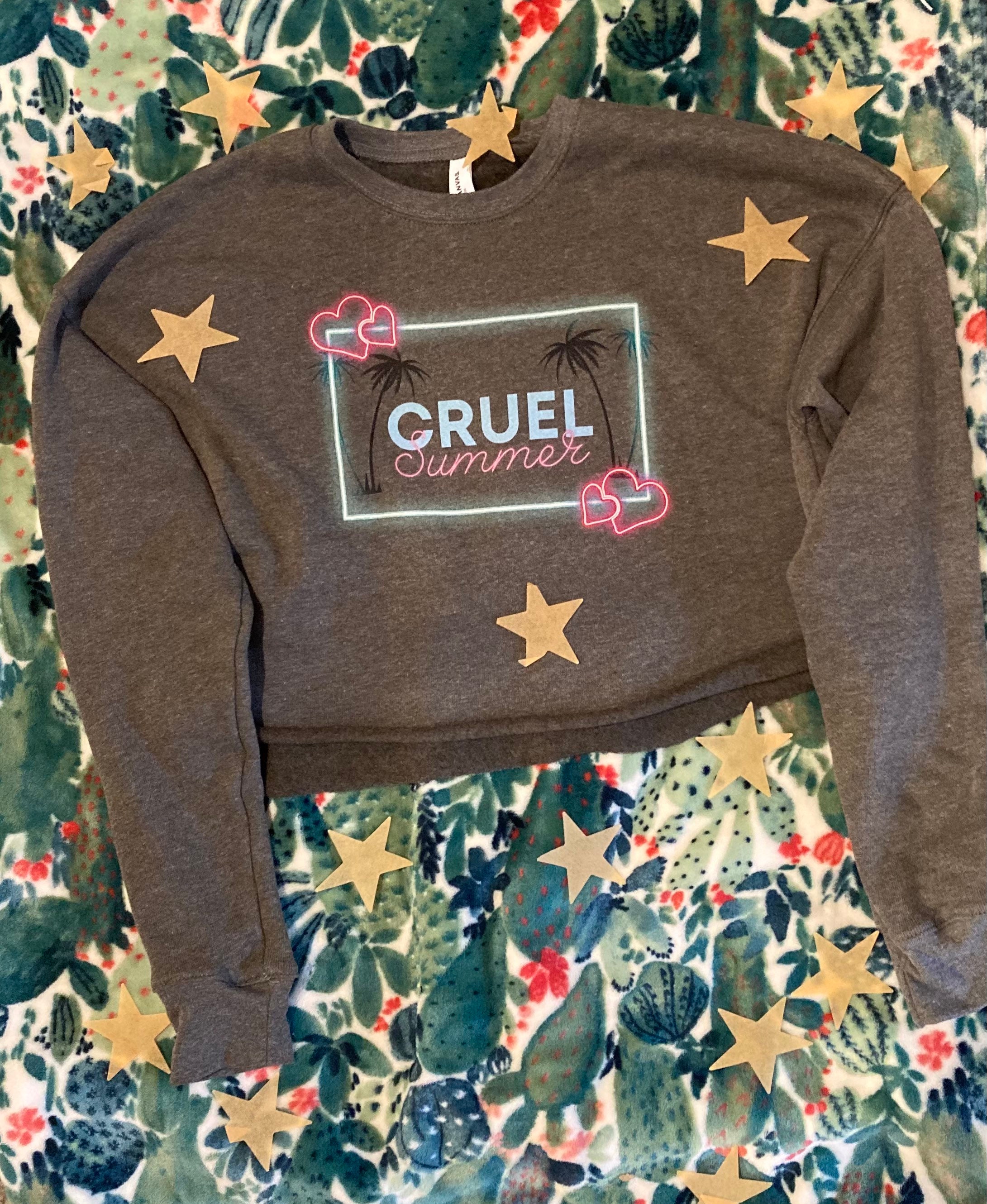 Cruel Summer // LOVER // Taylor Swift Crop Sweatshirt | Etsy