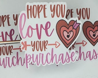 Love Your Order Sticker; SMall Business Stickers