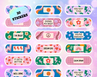 Motivational Bandage Sticker Sheet |Teacher Grading Stickers | Student Encouragement Rewards
