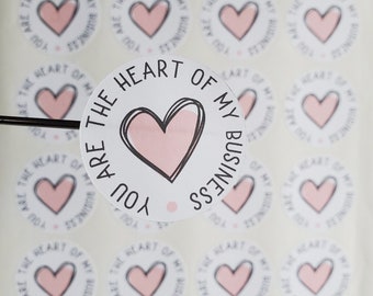 Heart of Business Stickers