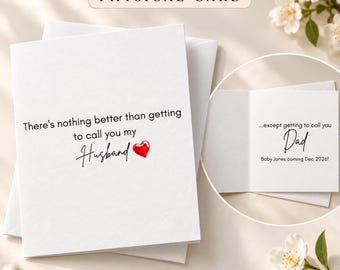 Personalized Pregnancy Announcement Card for Husband | You’re Going to Be a Dad Reveal | Physical Greeting Card