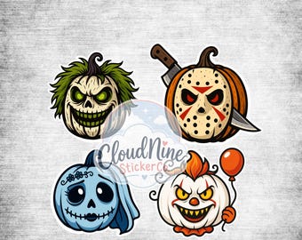 Spooky Halloween Vinyl Decal | Horror Inspired Pumpkin Sticker |