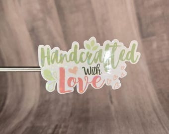 Handcrafted with Love Stickers, Small Business Packaging Stickers