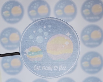 Bath Bomb Sticker | 'Get Ready to Fizz' Small Business Packaging