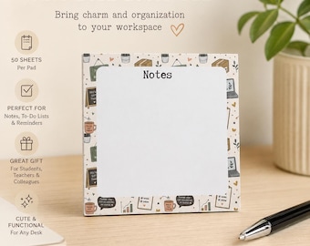 Small Business Notepad | 3x3 Inch Handmade Memo Pad, Non-Sticky Notes