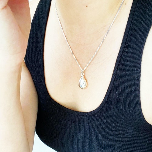 925 Sterling Silver Teardrop Necklace for Ashes, Cremation Jewelry, Cremation necklaces, shops Cremation jewelry, ashes pendants, ashes necklace,