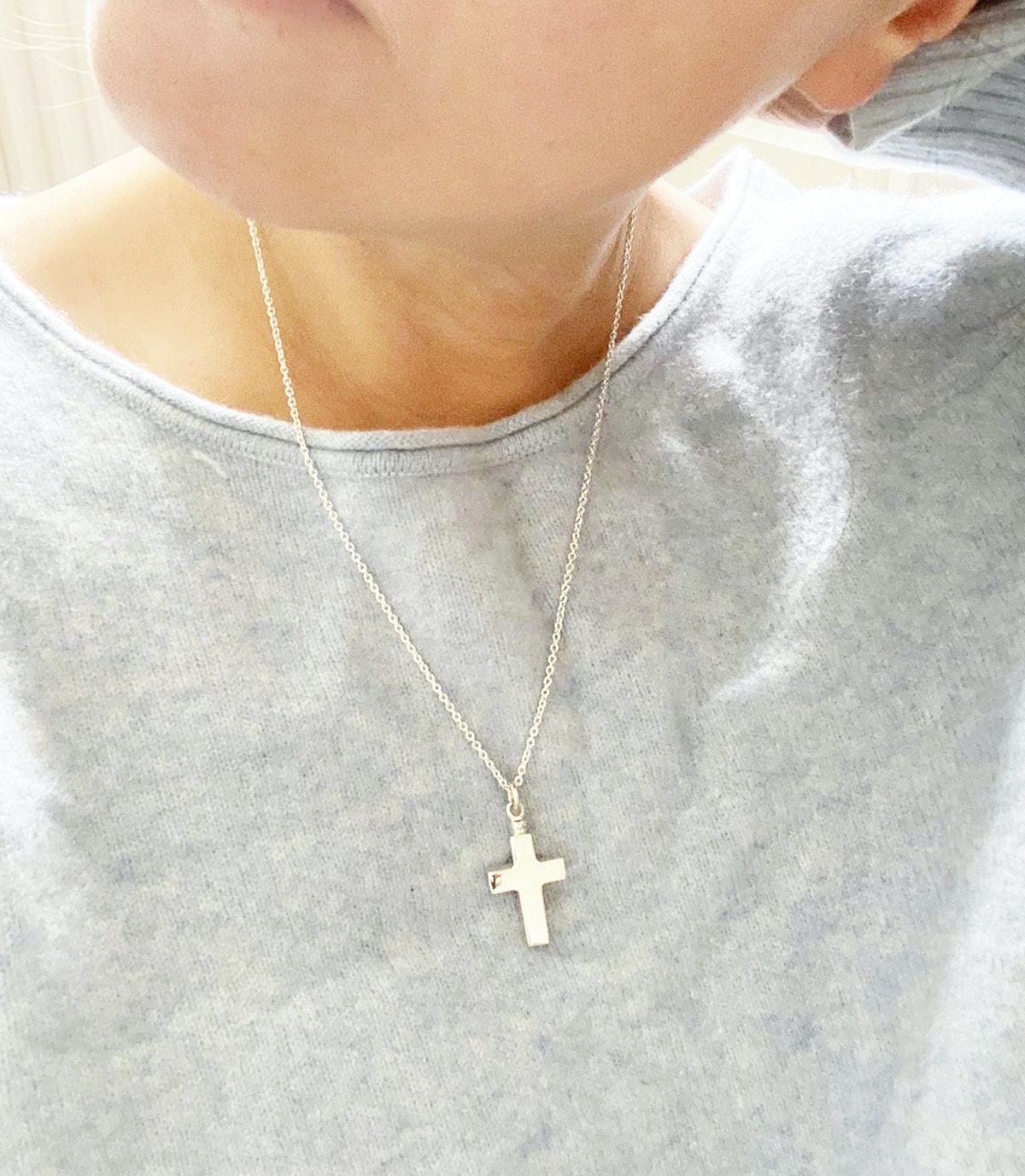 925 Sterling Silver Cross for Ashes Ashes Necklace Cremation Etsy