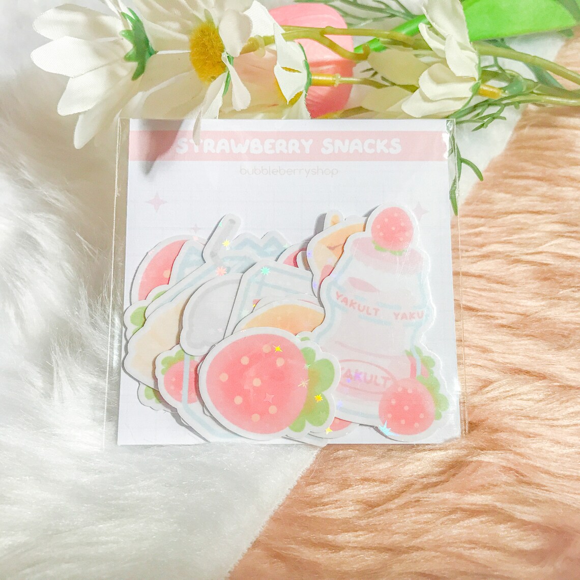 Strawberry Snacks Die Cut Vinyl Sticker Pack / Sticker Flakes - Etsy