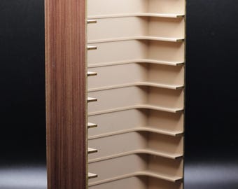 Wall Mounted Cassette Tape Rack 3D Printed Wood Grain: Retro Music Display Shelf