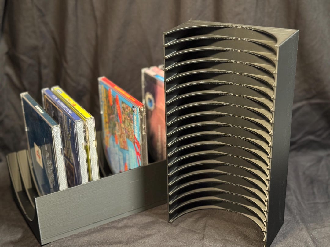 Wall Mounted CD Rack 3D Printed - Holds 18 Cds - Etsy