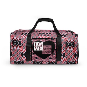 African (Kente) Print &quot;Love Africa&quot;  Duffle bag