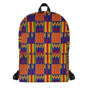 African Print (Kente) Back packfabric bag, Bright bag, travel bag