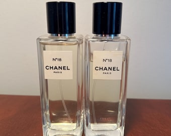 Vintage Chanel No 22 Spray Cologne Bottle - 1.5 Fl Oz White Metal
