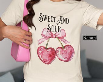 Camiseta de cerezas, camiseta de cerezas coqueta, camiseta de cerezas estéticas lindas, camiseta de cerezas retro vintage, camiseta gráfica Y2K, camiseta suave de chica cottagecore