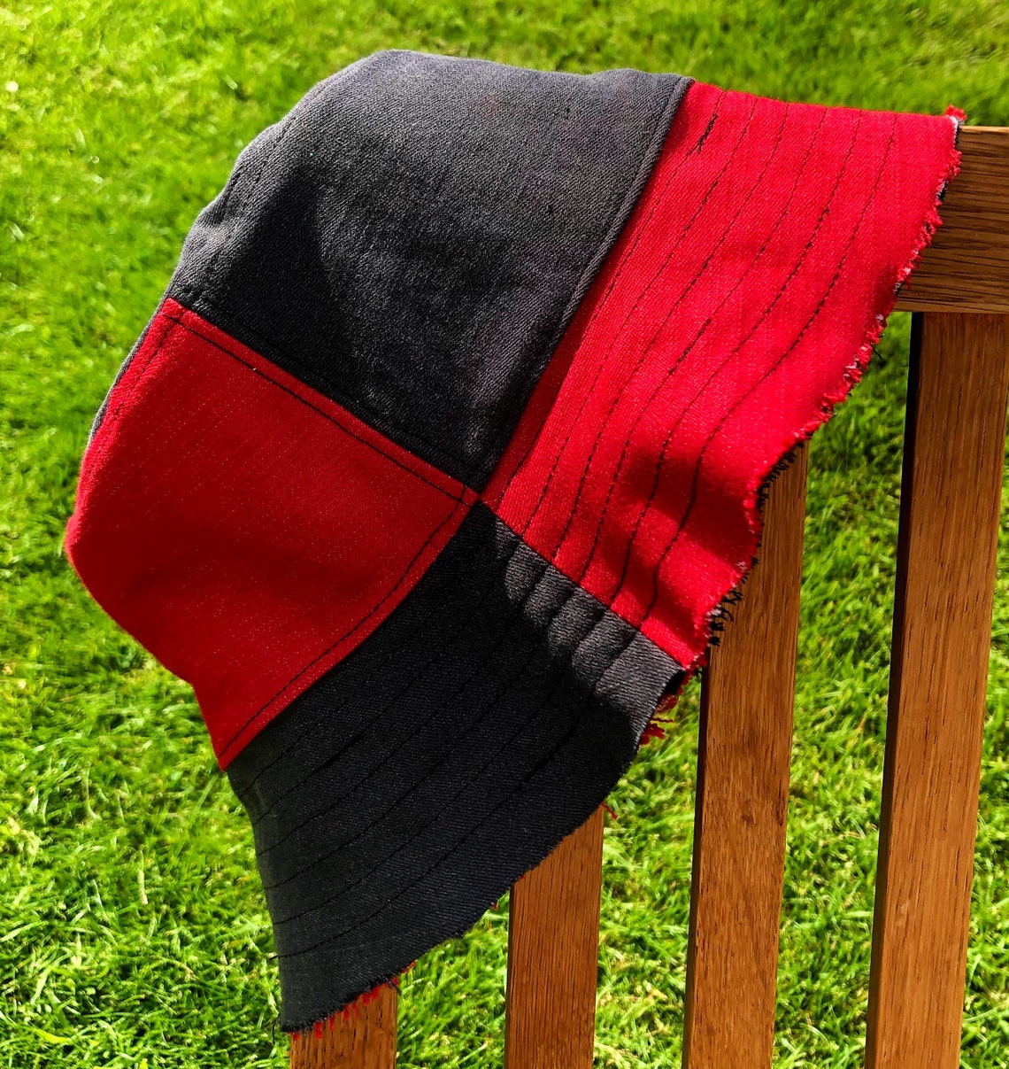 Patchwork Reversible Recycled Denim Bucket Hat Etsy