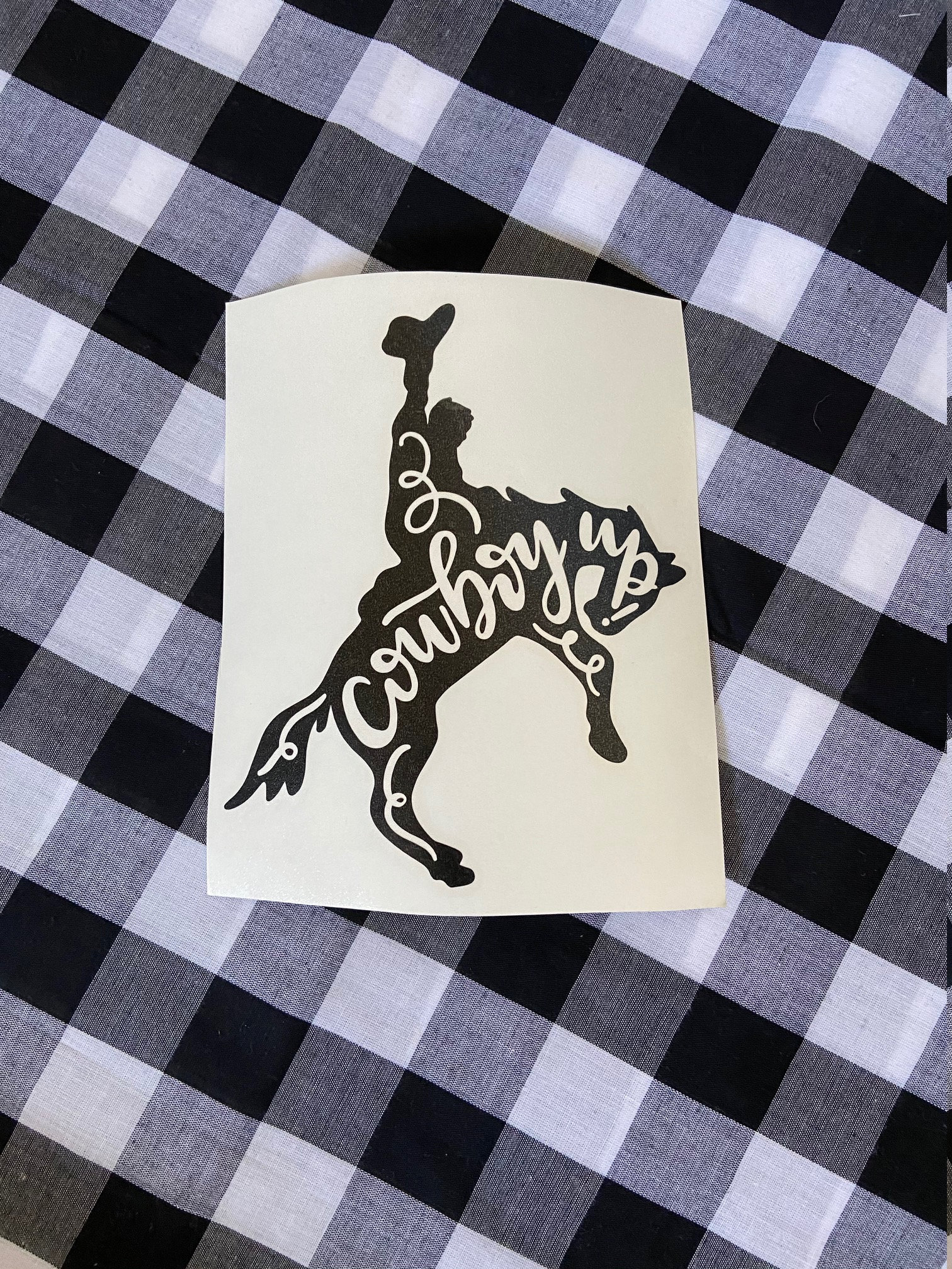 Cowboy up Vinyl Decal Car Decal Truck Decal Laptop Decal Etsy UK