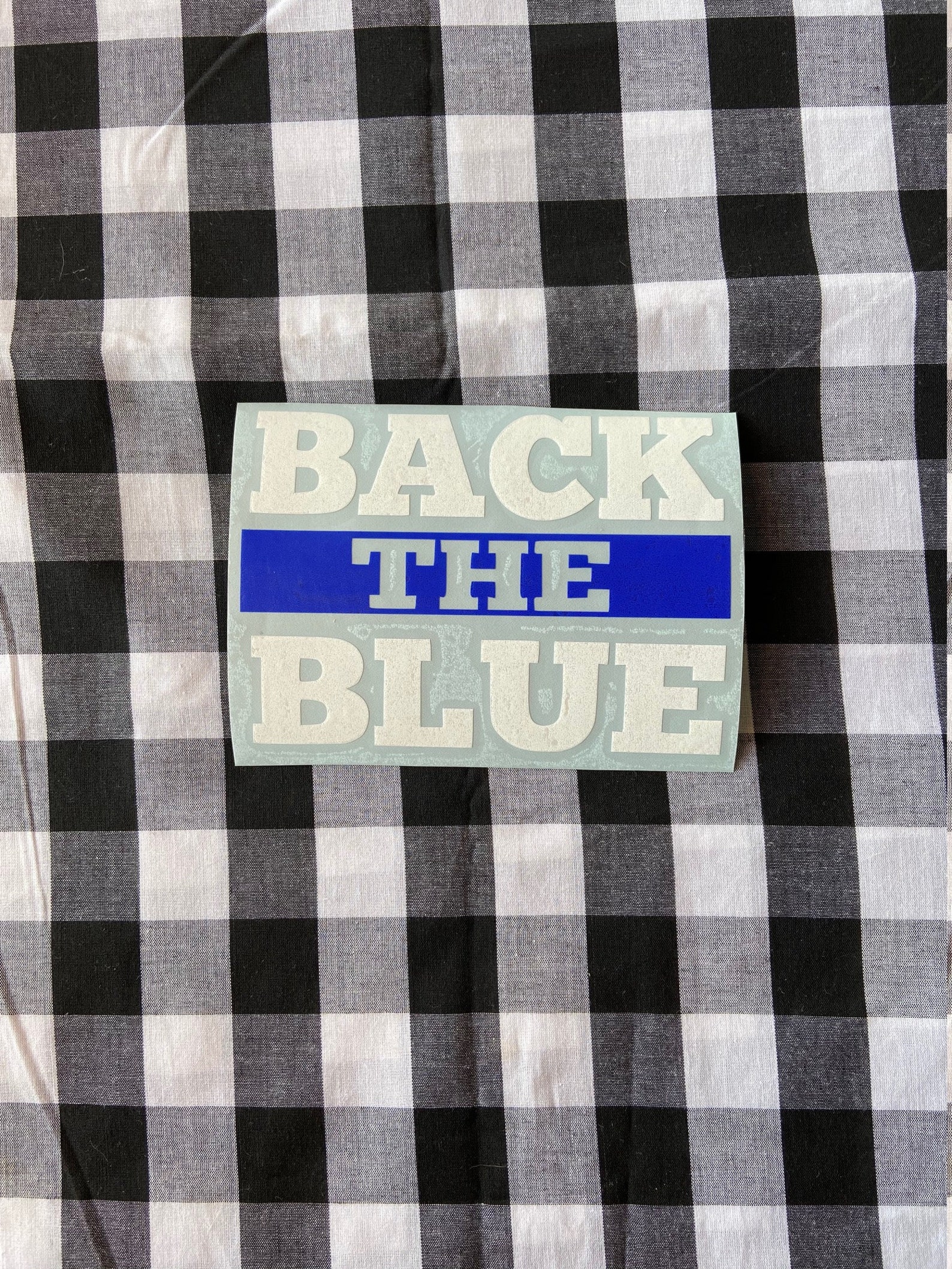 Back the blue vinyl decal car decal truck decal laptop Etsy