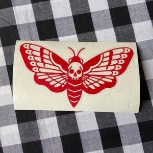 Death moth tattoo style vinyl decal | car decal | truck decal | laptop decal | death moth decal | death moth car decal