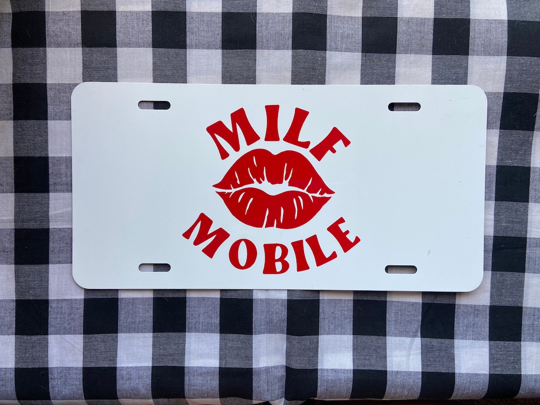 Milf Mobile Funny Front License Plate Car Tag Vanity Plate Front