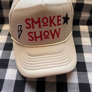 smoke show cute patch foam front trucker hat | trucker hat | cute trucker hat | smoke show trucker hat