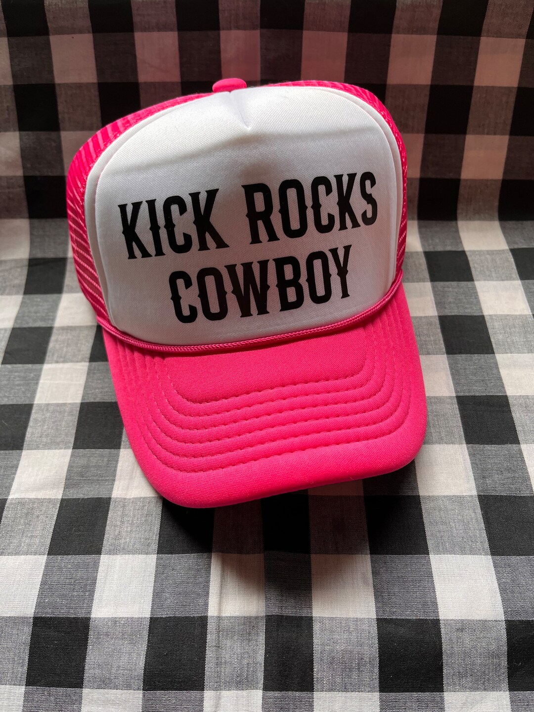 Kick Rocks Cowboy Cute Foam Front Trucker Hat | Trucker Hat | Cute ...