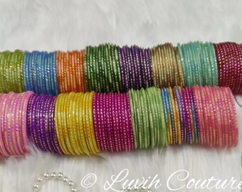 Criss cross shop thread bangles