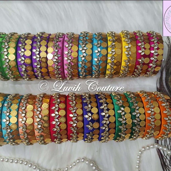 Silk thread bangles/Kada/Bangles/ Kids bangles/Women bangles/Indian bangles/Bangles for Pooja/ Return gifts/House warming/Special Occasions