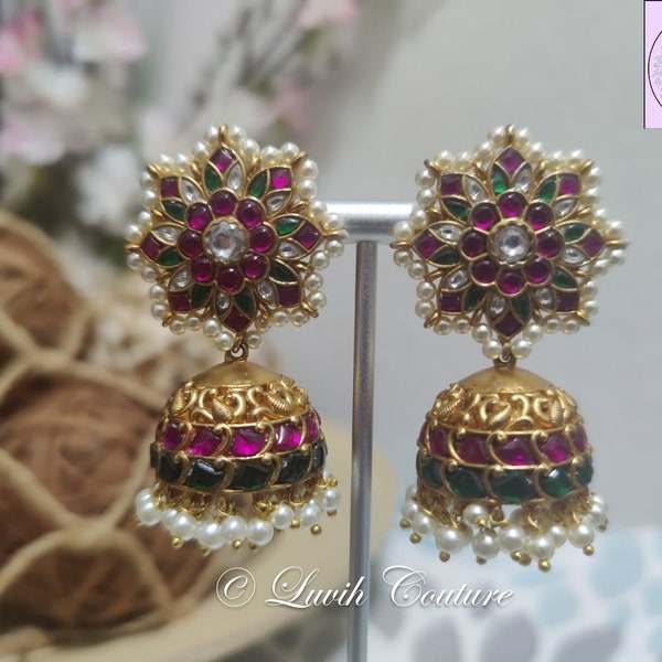 Kundan Earrings - Etsy